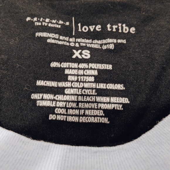 Friends The TV Series, Love Tribe Black Shirt, XS - Picture 5 of 5